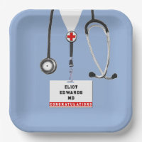 Medical School Graduation Party Paper Plates