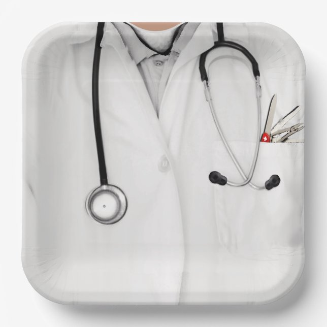 Medical School Graduation Party Paper Plates (Front)