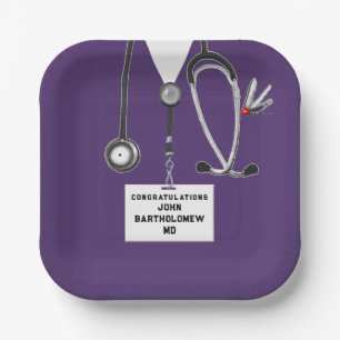 Medical School Graduation Party Paper Plates
