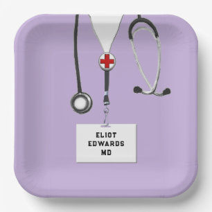 Medical School Graduation Party Paper Plates