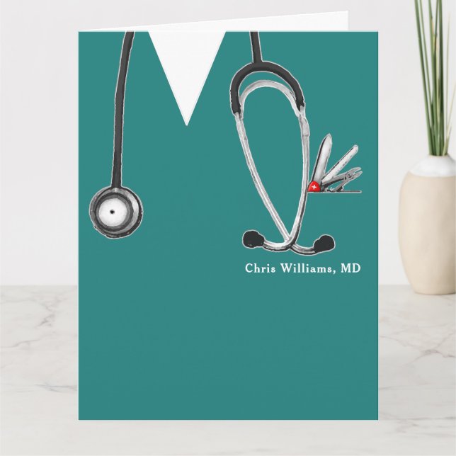 Medical School Graduation Personalized Card (Front)