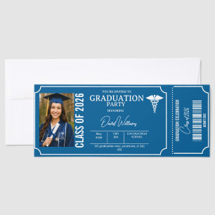 Medical School Graduation Photo Announcements Raffle Tickets