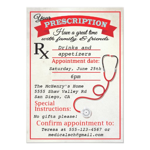 Medical Graduation Invitations 1