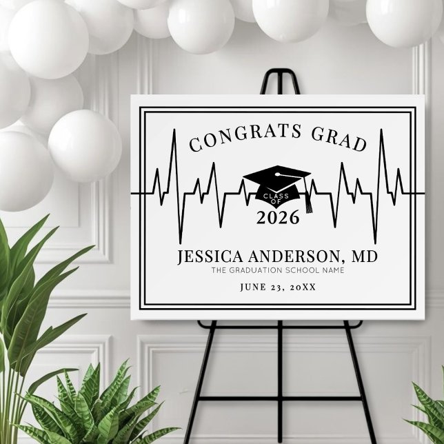 Medical School Graduation Sign (Medical School Graduation Welcome Sign)