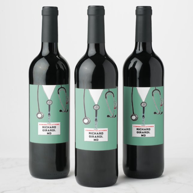 Medical School Graduation Wine Label (Bottles)