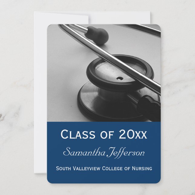 Medical School Nursing Photo Graduation Save The Date (Front)
