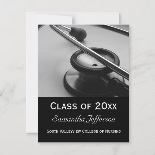 Medical School or Nursing Graduation Announcement