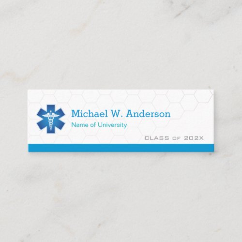 Medical School Student Graduation Name Card