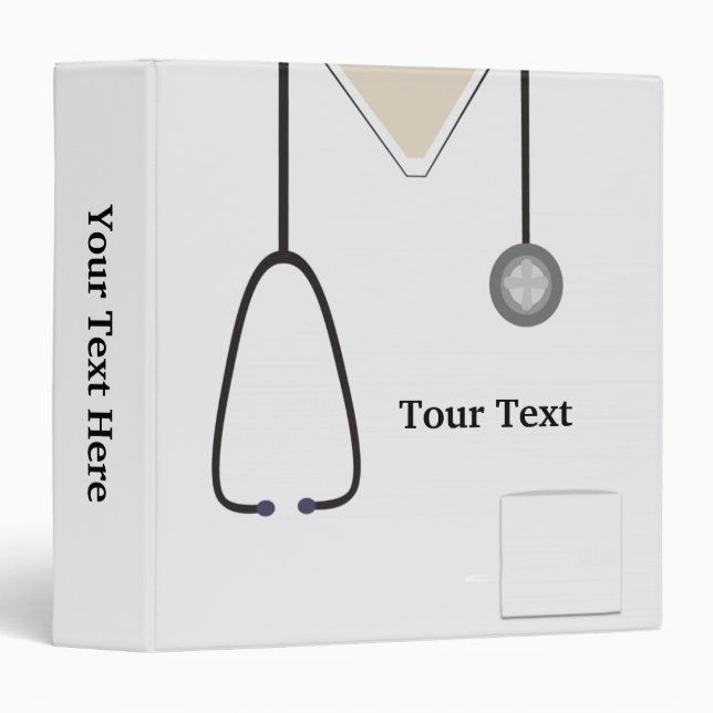 Medical Scrubs Doctor Nurse Custom Binder (Front/Spine)