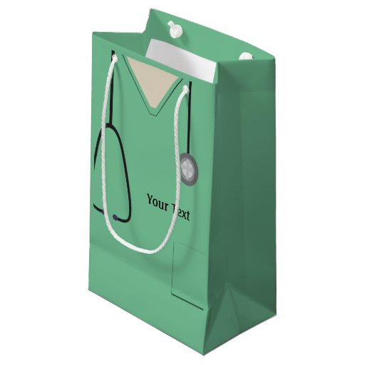 Medical Scrubs Doctor Nurse Lt Green Sml Gift Bag | Zazzle