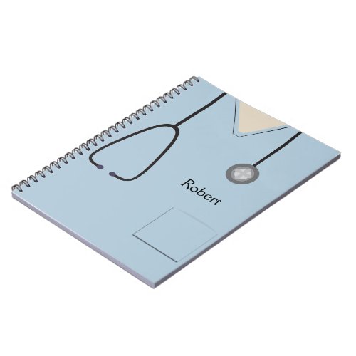 Medical Scrubs Light Blue Notebook