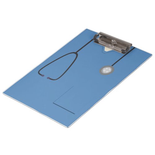 Medical Scrubs Nurse Doctor Blue Clipboard