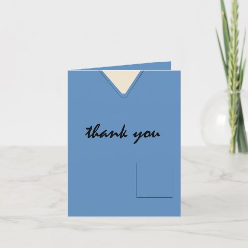 Medical Scrubs Nurse Doctor Blue Custom Thank You