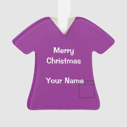 Medical Scrubs Nurse Doctor Christmas Purple  O1 Ornament