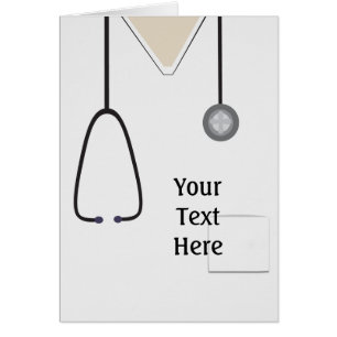 Medical Scrubs Nurse Doctor White Custom Cards