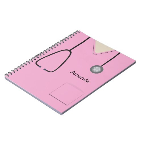 Medical Scrubs Pink Notebook