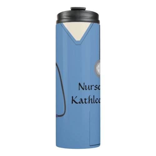 Medical Scrubs Uniform Blue Thermal Tumbler