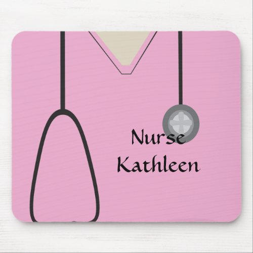 Medical Scrubs Uniform Pink Mouse Pad