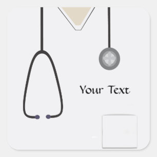 Medical Scrubs White Sticker