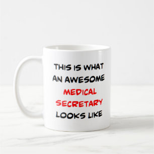 medical secretary, awesome coffee mug