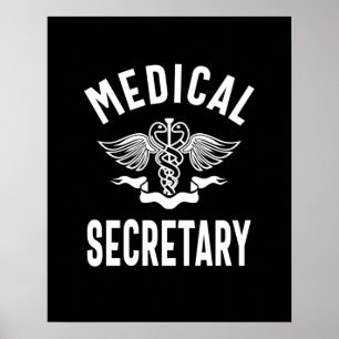 Medical Secretary Job Title Gift Poster