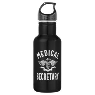 Medical Secretary Job Title Gift Stainless Steel Water Bottle