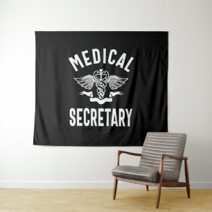 Medical Secretary Job Title Gift Tapestry