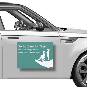 Medical Senior Care Nurse Home Health Car Magnets