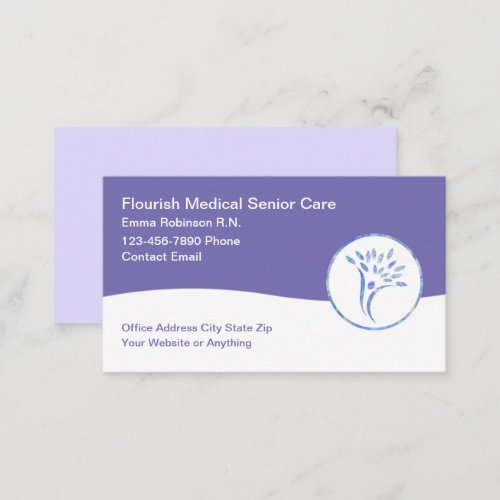 Medical Senior Care Theme Business Cards