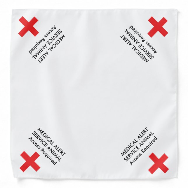 Medical Service Animal Assistance Dog Bandana (Front)