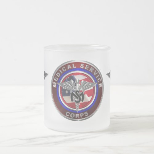 Medical Service Corps   Frosted Glass Coffee Mug