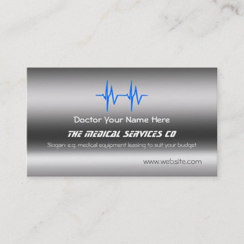 Medical Service Supplies _ ECG template Business Card