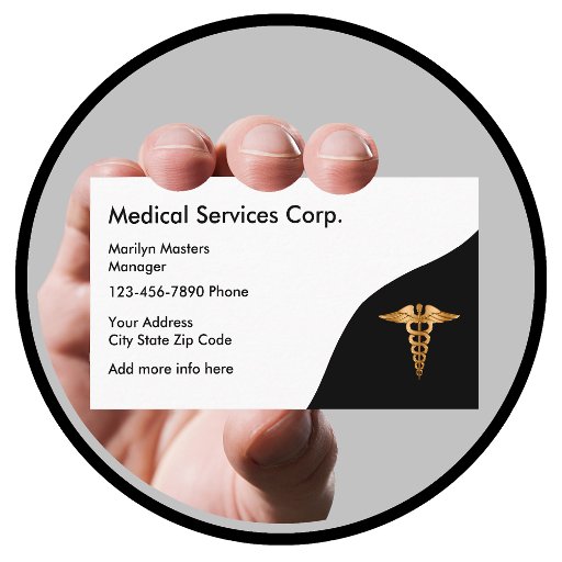 Customizable Medical Services Business Card