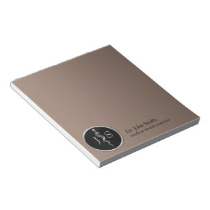 Medical Silver Classy Noble Rod of Asclepius Notepad