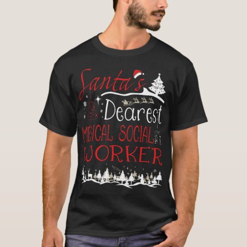Medical Social Worker Xmas Job Funny Christmas T_Shirt