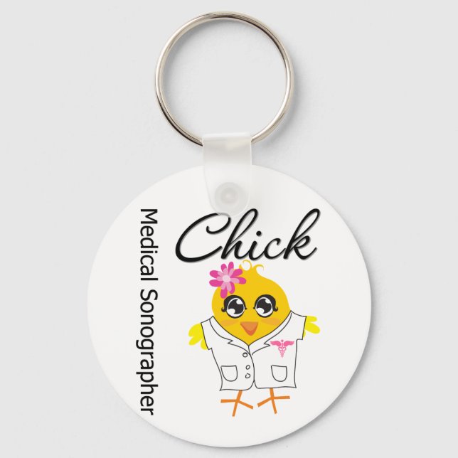 Medical Sonographer Chick Keychain (Front)