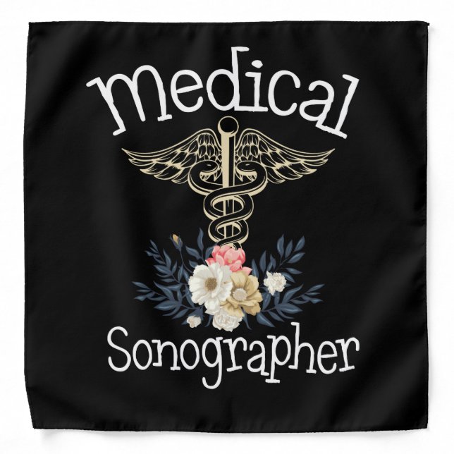 Medical Sonographer Cute Sonography Gift Bandana (Front)