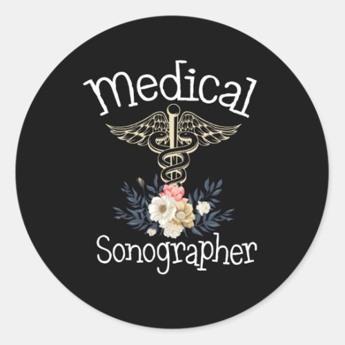 Medical Sonographer Cute Sonography Gift Classic Round Sticker