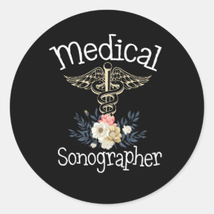 Medical Sonographer Cute Sonography Gift Classic Round Sticker