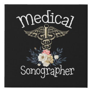 Medical Sonographer Cute Sonography Gift Faux Canvas Print