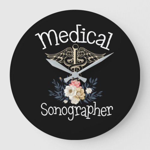 Medical Sonographer Cute Sonography Gift Large Clock