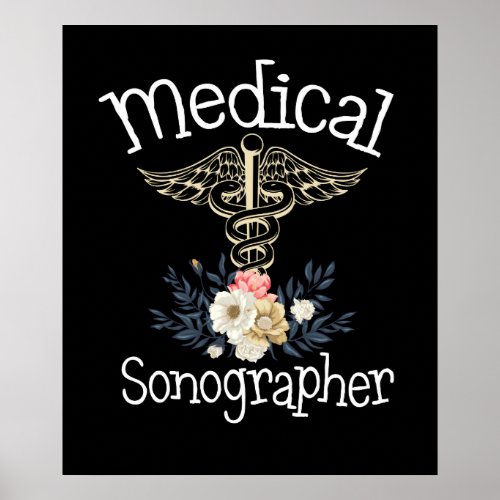 Medical Sonographer Cute Sonography Gift Poster