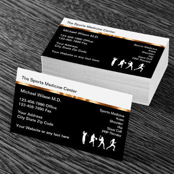 Medical Sports Medicine Doctor Office Business Card by Luckyturtle at Zazzle