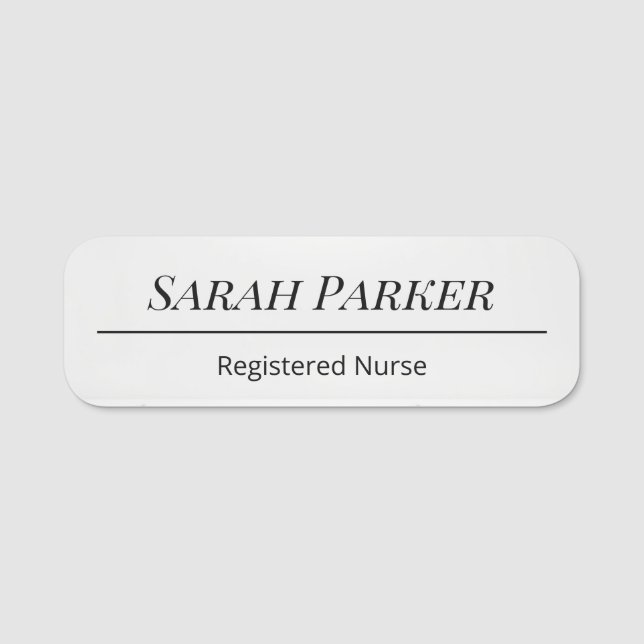 Medical Staff Custom Logo Magnetic Name Tag (Front)
