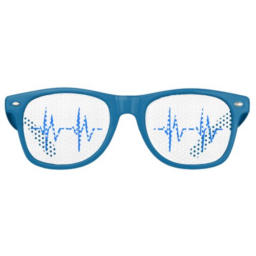 Medical Staff healthy heart ecg symbol Retro Sunglasses