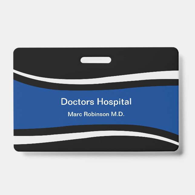 Medical Staff Modern ID Badges (Front)