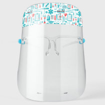 Medical Staff Pattern Doctor Nurse Add Custom Text Face Shield