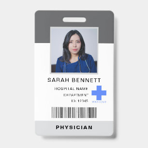 Medical Staff Photo ID Hospital Employee Logo Badge