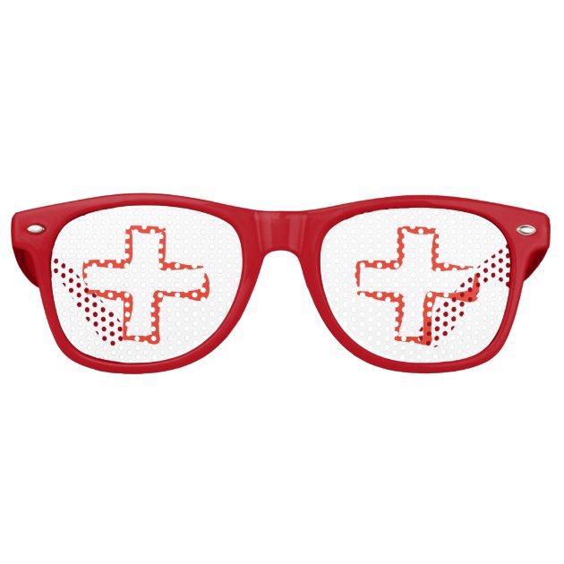 Medical Staff Red Cross Symbol Retro Sunglasses Zazzle