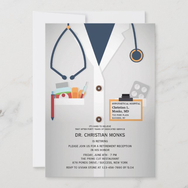 Medical Staff Retirement Invitation (customized) (Front)